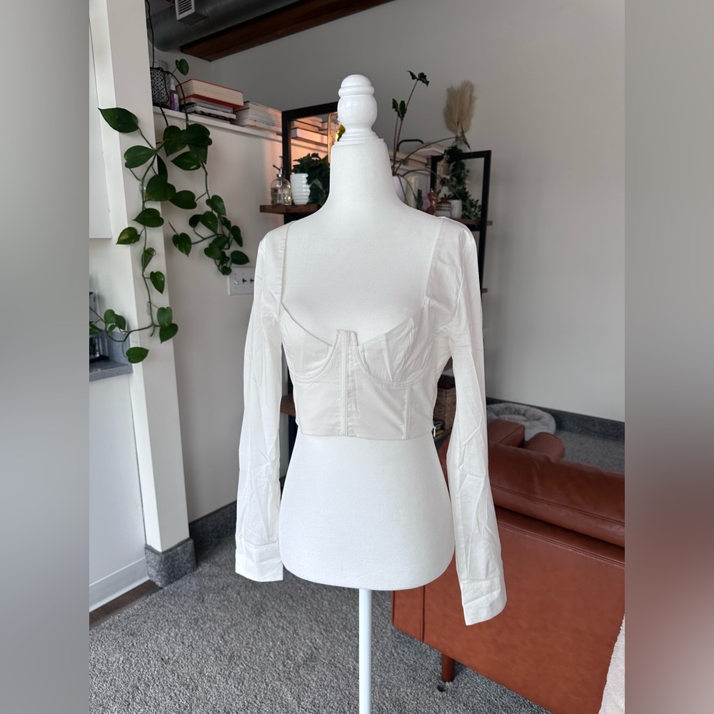 Meshki Small White Corset Shirt